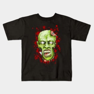 Zombie - Dislocated Jaw with Splatter Kids T-Shirt